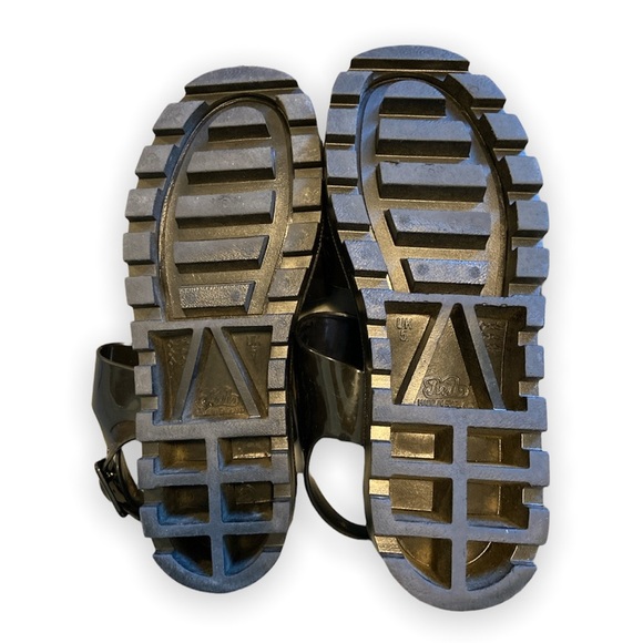 JuJu 3 strap jelly sandals - black - size UK 5 US 7 - Picture 4 of 5